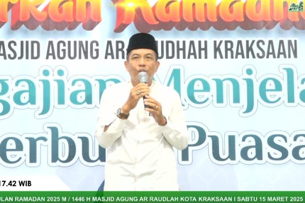 Pengajian Jelang Buka Puasa, Masjid Agung Ar-Raudlah Bahas Pentingnya Bela Negara